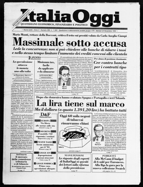 Italia oggi : quotidiano di economia finanza e politica